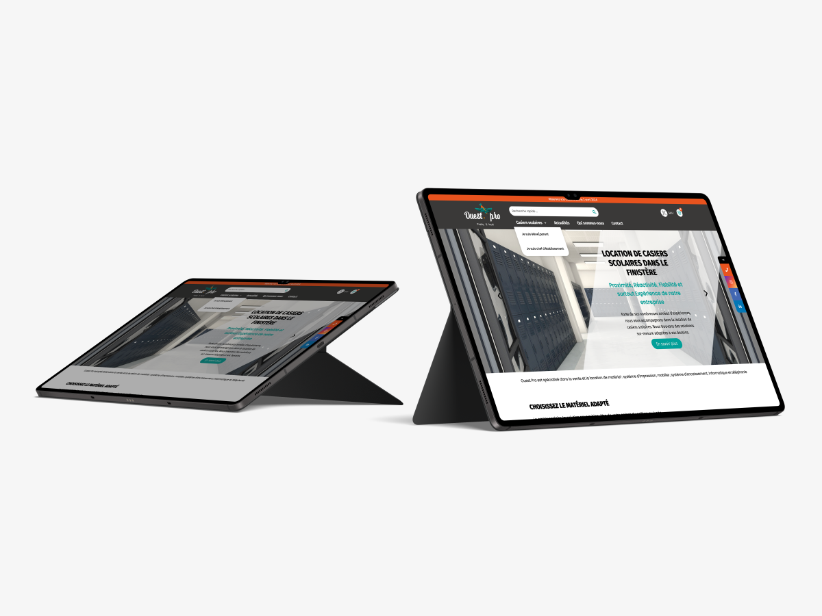Nouveau site e-commerce ! Ouest Pro — Location de casier scolaire en Bretagne