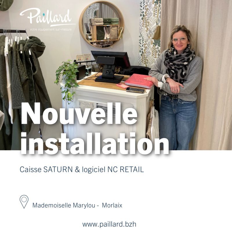 Nouvelle caisse enregistreuse — boutique Mademoiselle Marylou