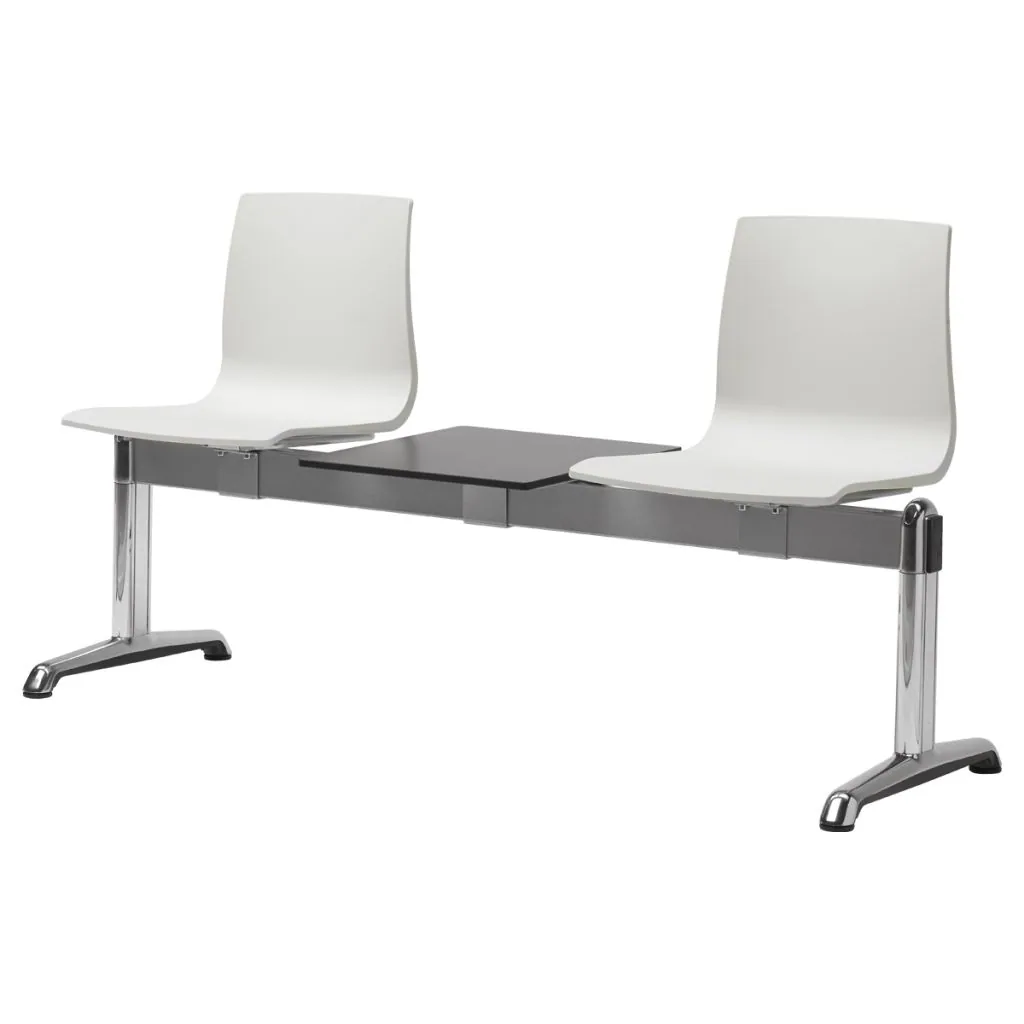 Banquette d'attente Alice avec tablette - assises ignifuges, vue 4
