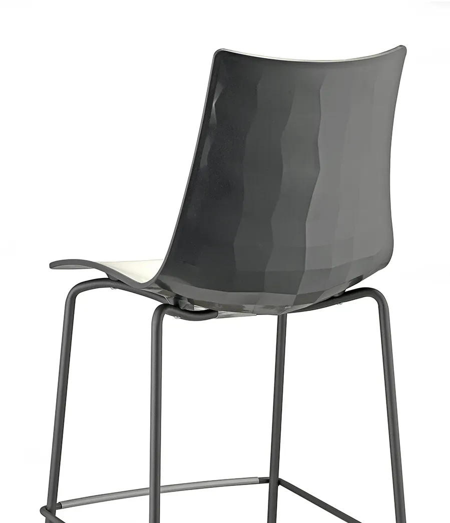Tabouret Zebra Bicolore h.80 châssis peint, vue 2