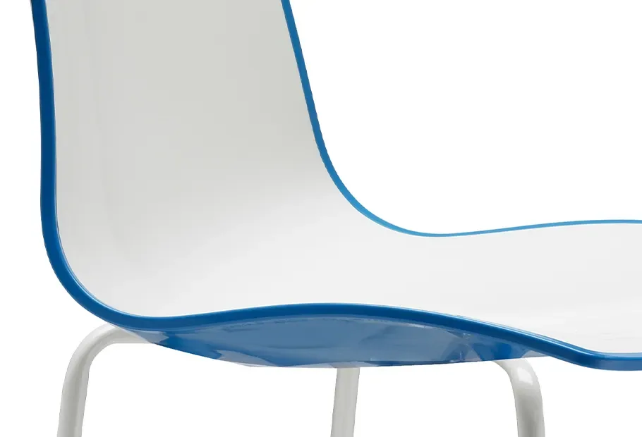 Tabouret Zebra Bicolore h.80 châssis peint, vue 3