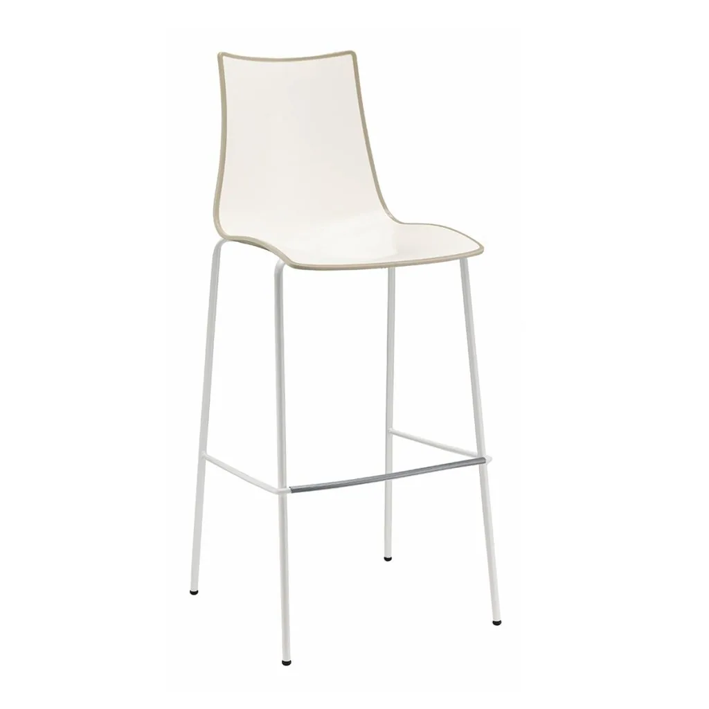 Tabouret Zebra Bicolore h.80 châssis peint, vue 6