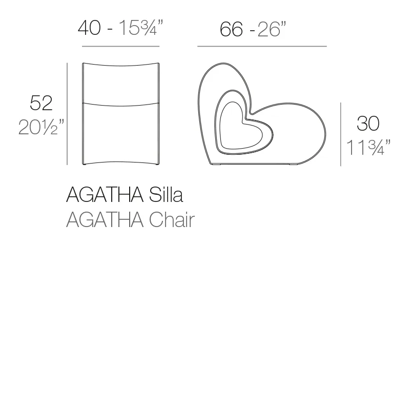 Chaise Agatha, vue 2