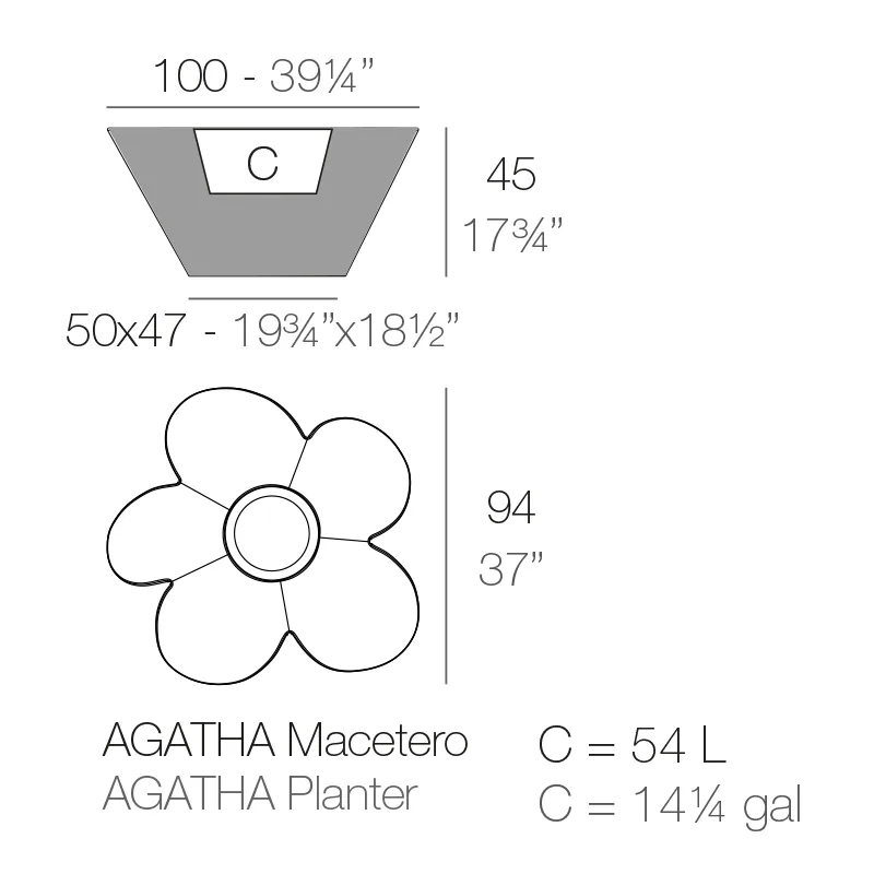 Jardinière Agatha, vue 5