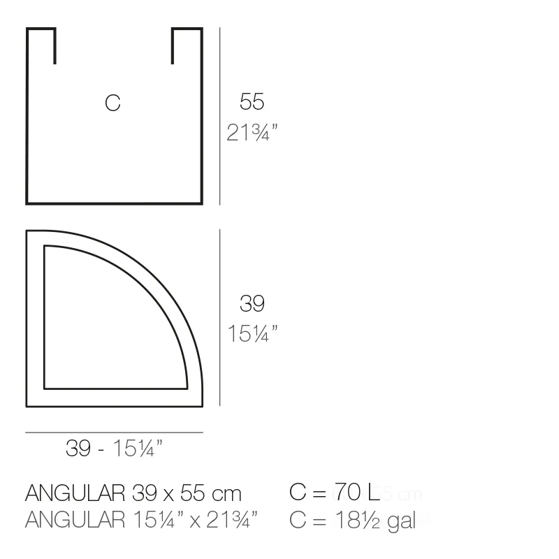 Pot angulaire, vue 4