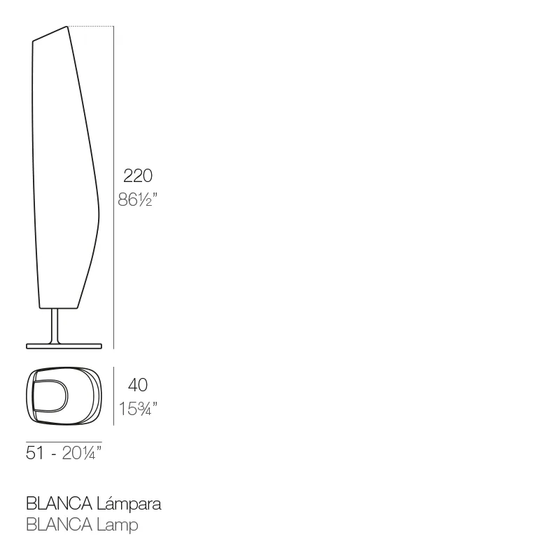 Lampe Blanca, vue 4