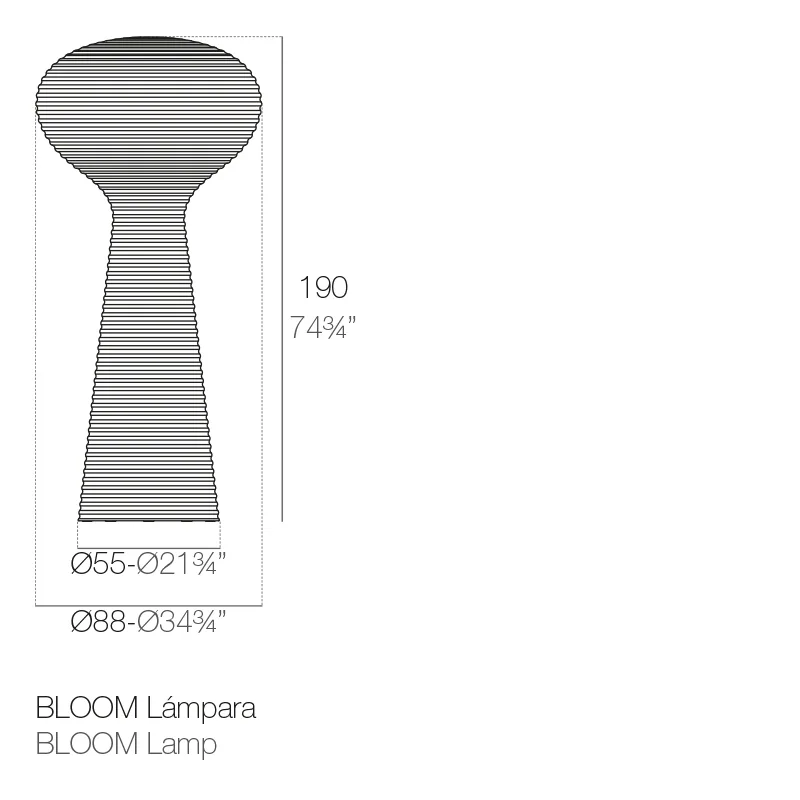 Lampe Bloom, vue 2