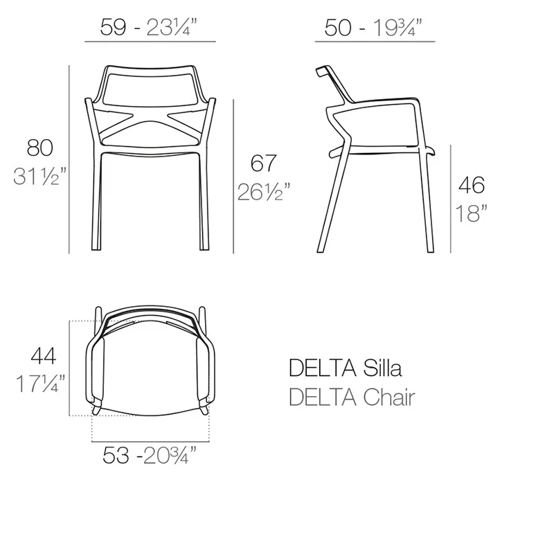 Delta avec accoudoirs, vue 5