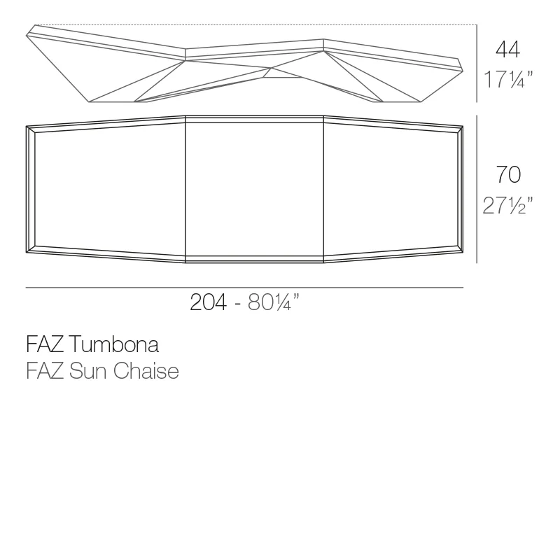 Chaise longue Faz, vue 6