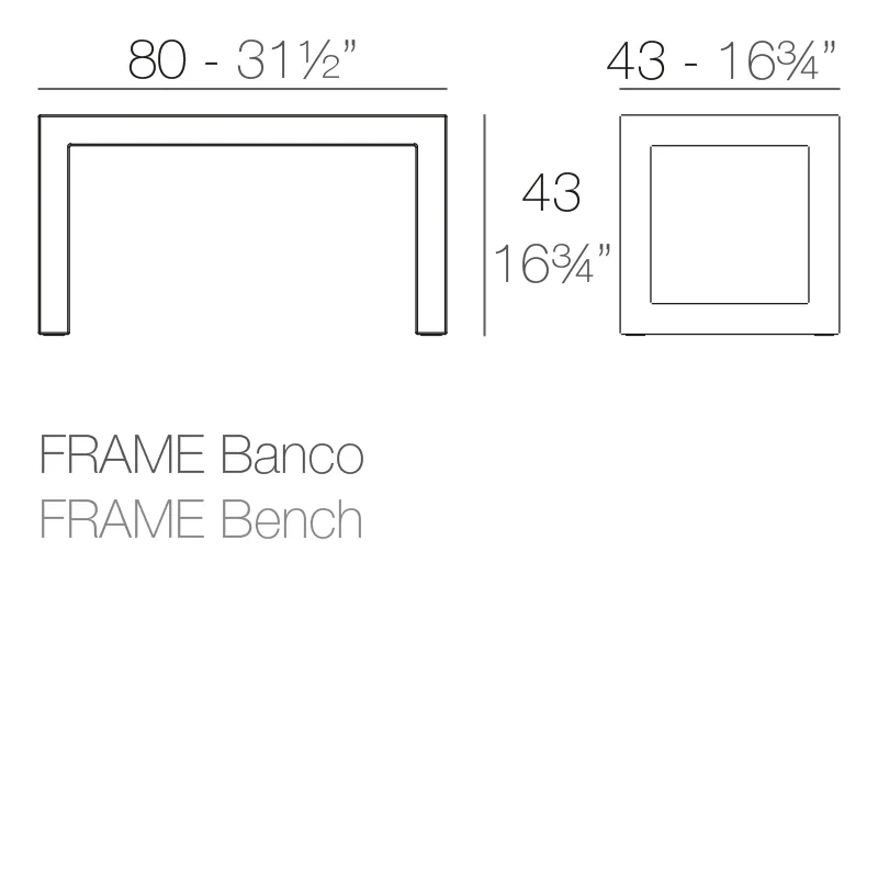 Banc Frame, vue 2