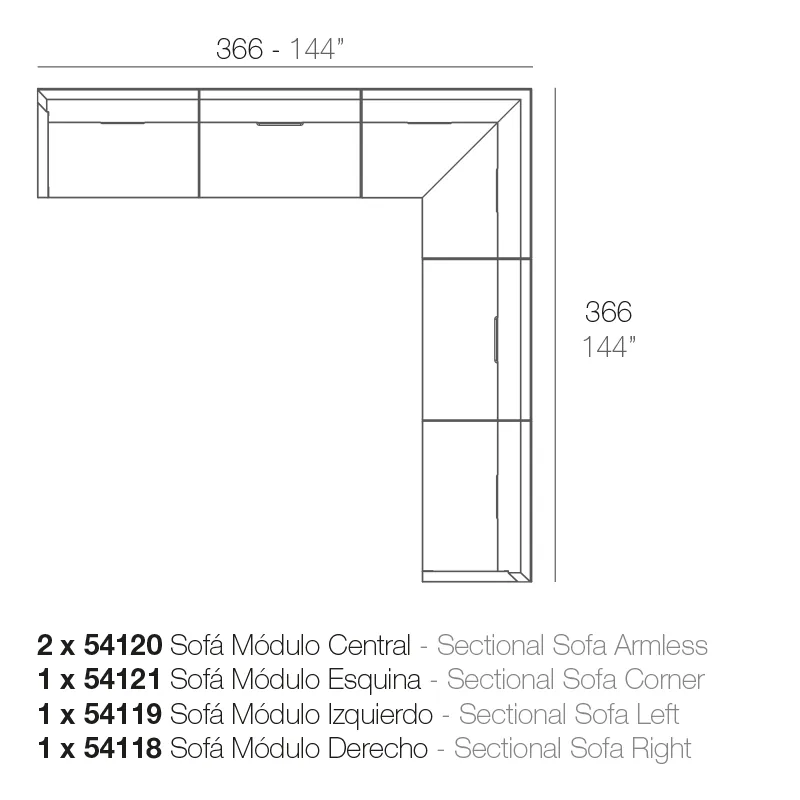 Canapé modulaire Frame, vue 5