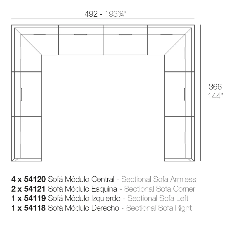 Canapé modulaire Frame, vue 6