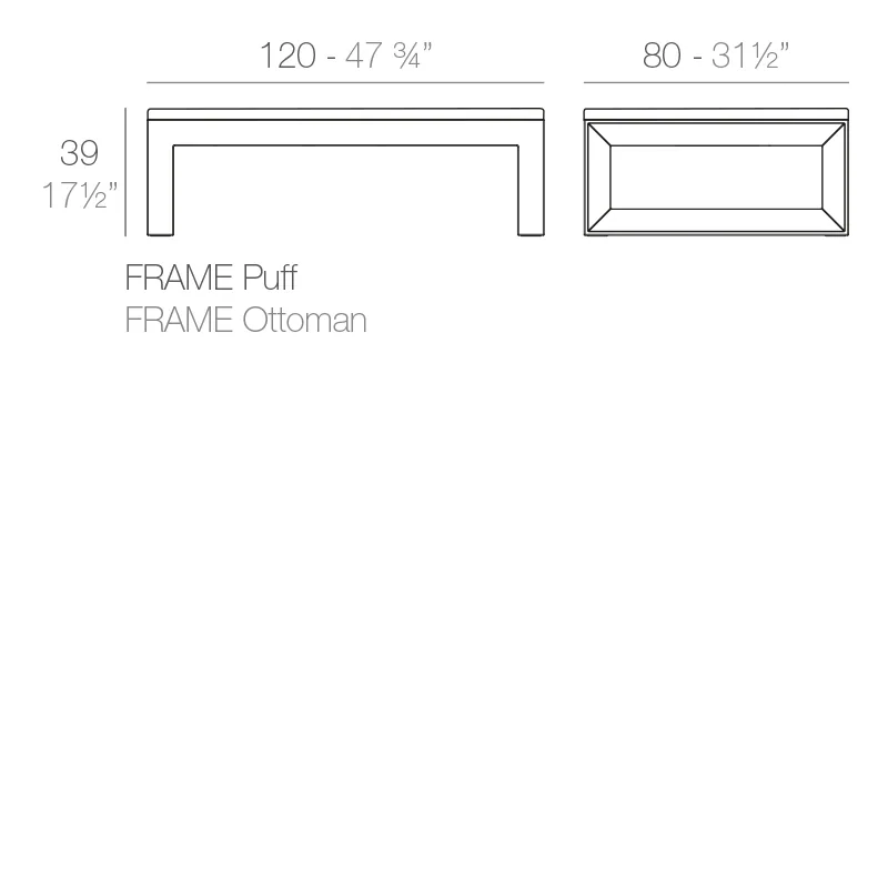 Pouf Frame, vue 2