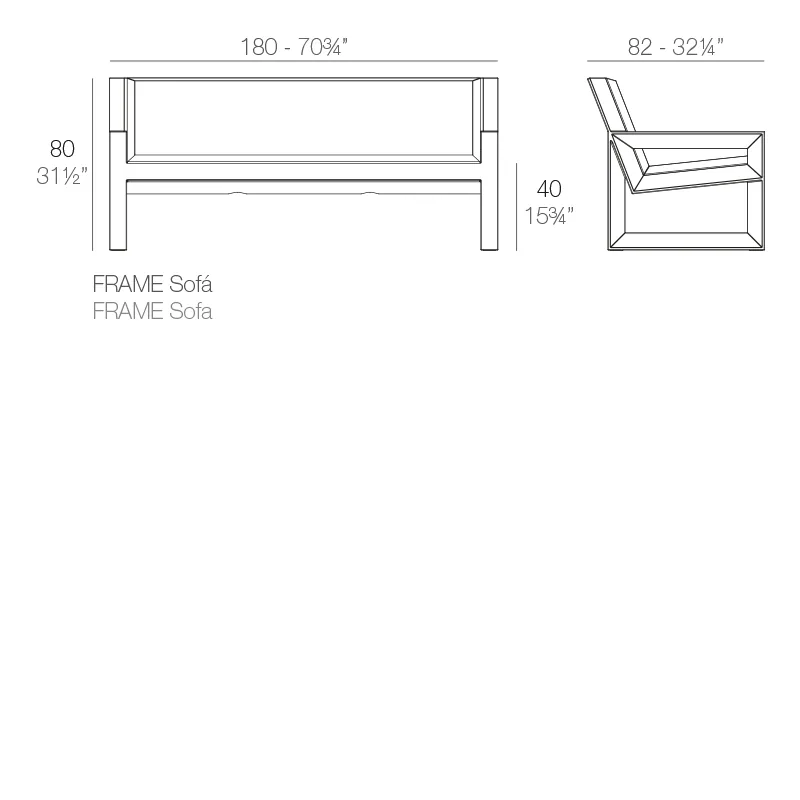 Canapé Frame, vue 3
