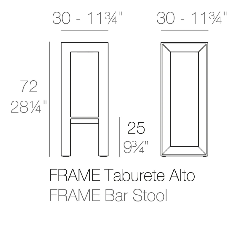 Tabouret Frame, vue 4