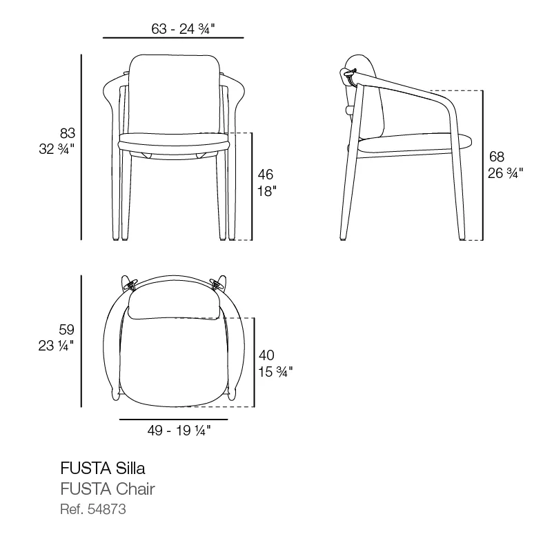 Chaise Fusta, vue 6