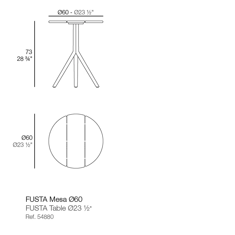 Fusta – table d'appoint 60x73h, vue 6