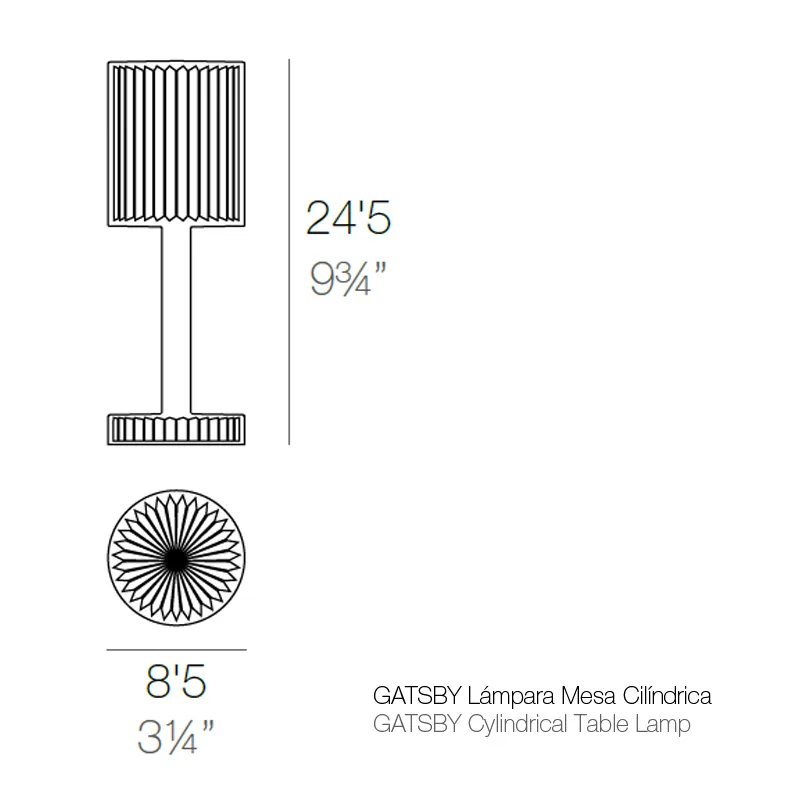 Lampe à poser Gastby cylindre, vue 5