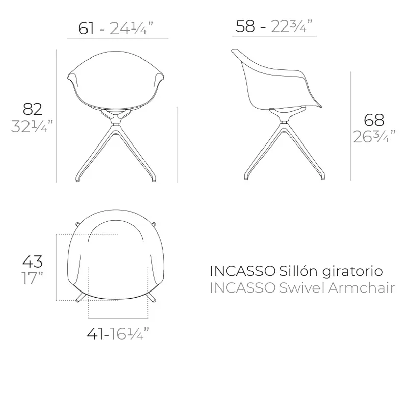 Fauteuil pivotant Incasso, vue 6