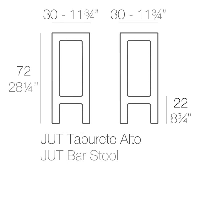 Tabouret Jut bar, vue 3
