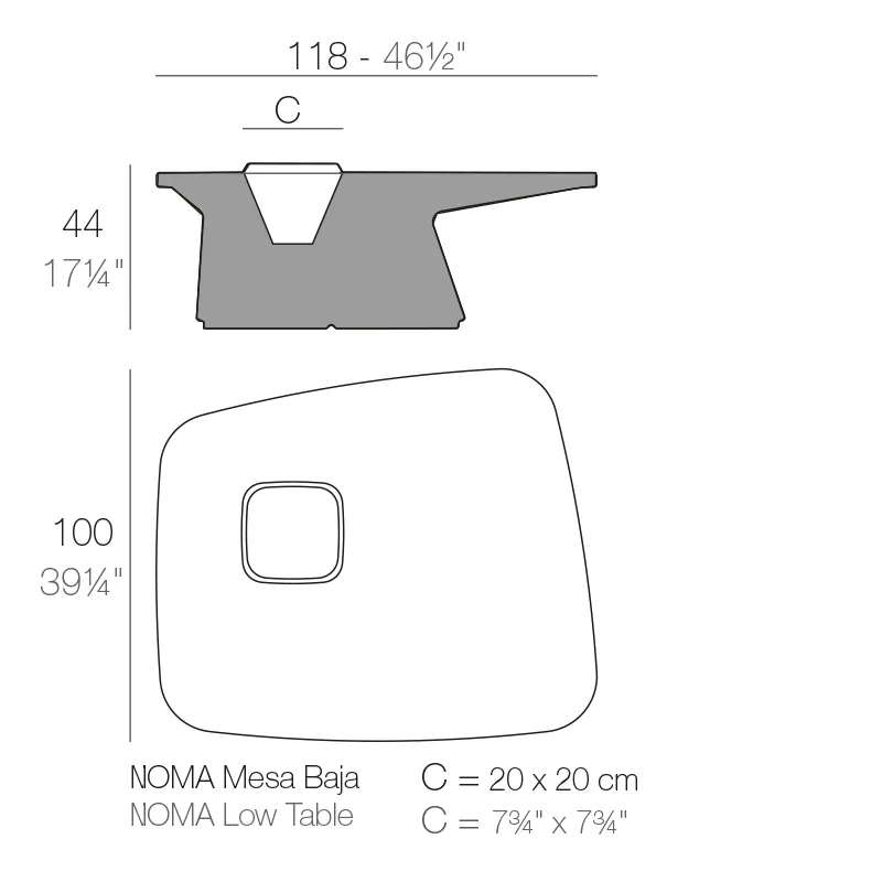 Noma – table basse, vue 3