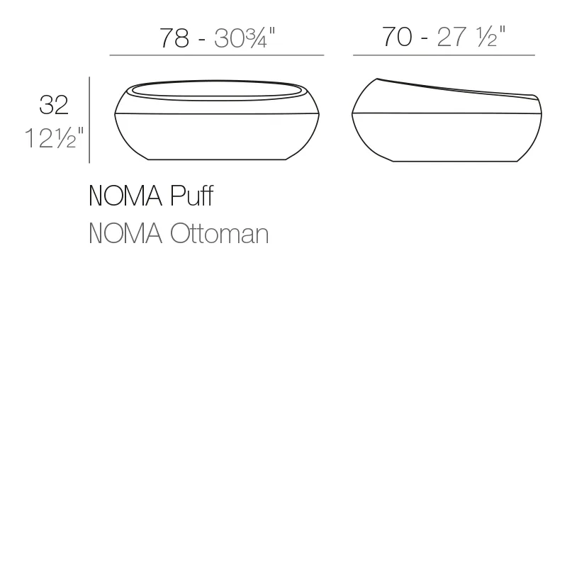 Pouf Noma, vue 3