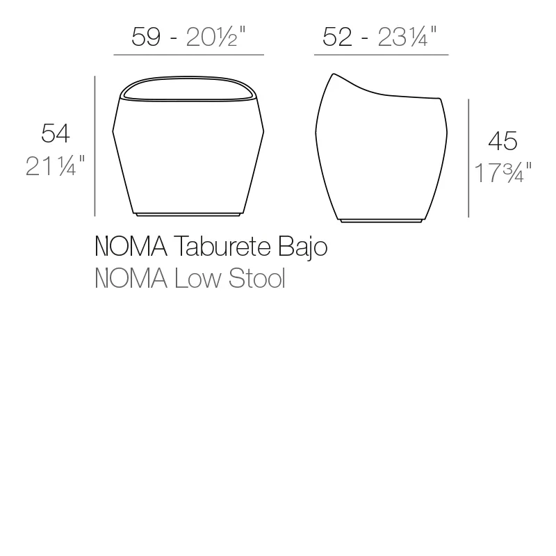 Tabouret Noma, vue 3