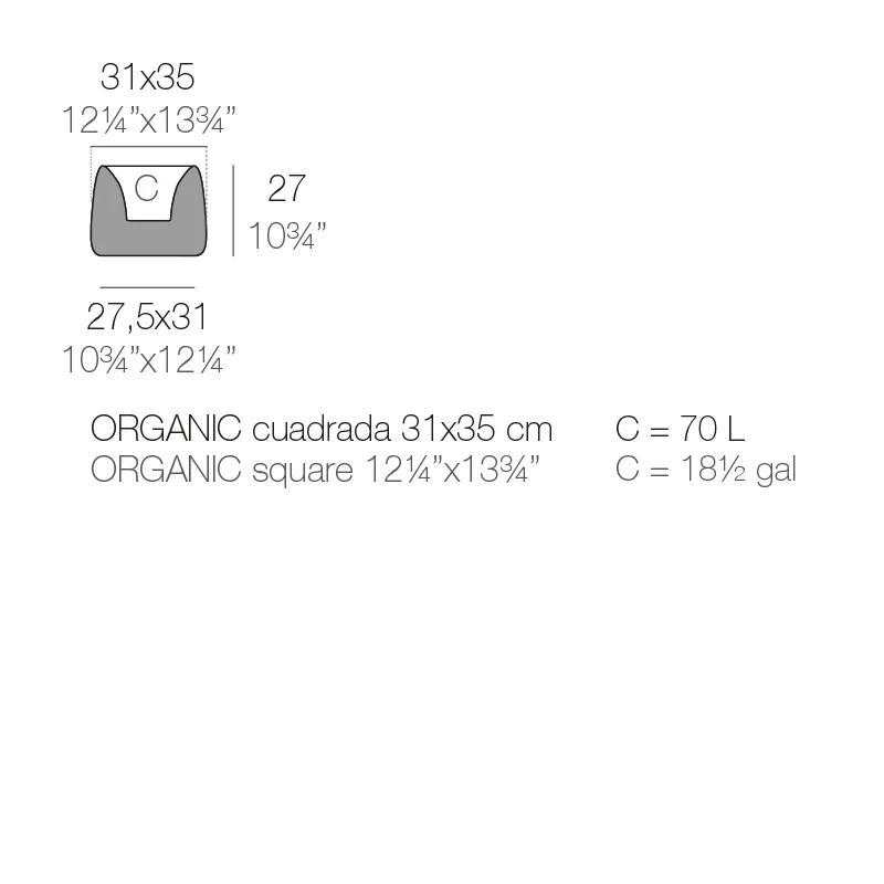 Organic cuadrada, vue 4