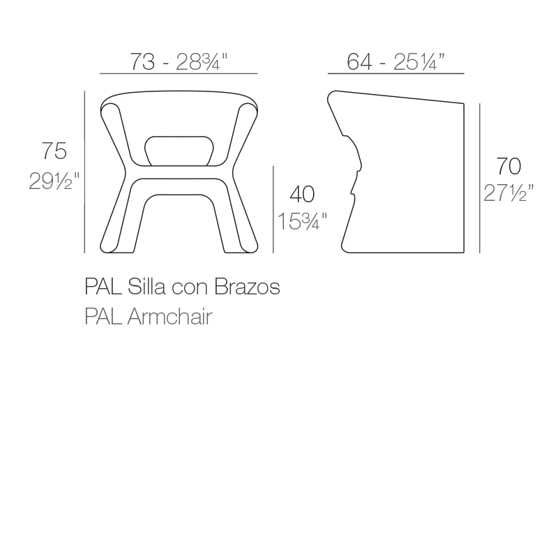 Fauteuil Pal, vue 2