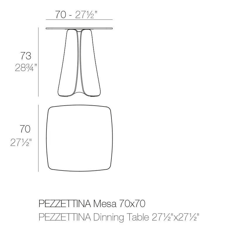 Pezzettina – table de repas, vue 5