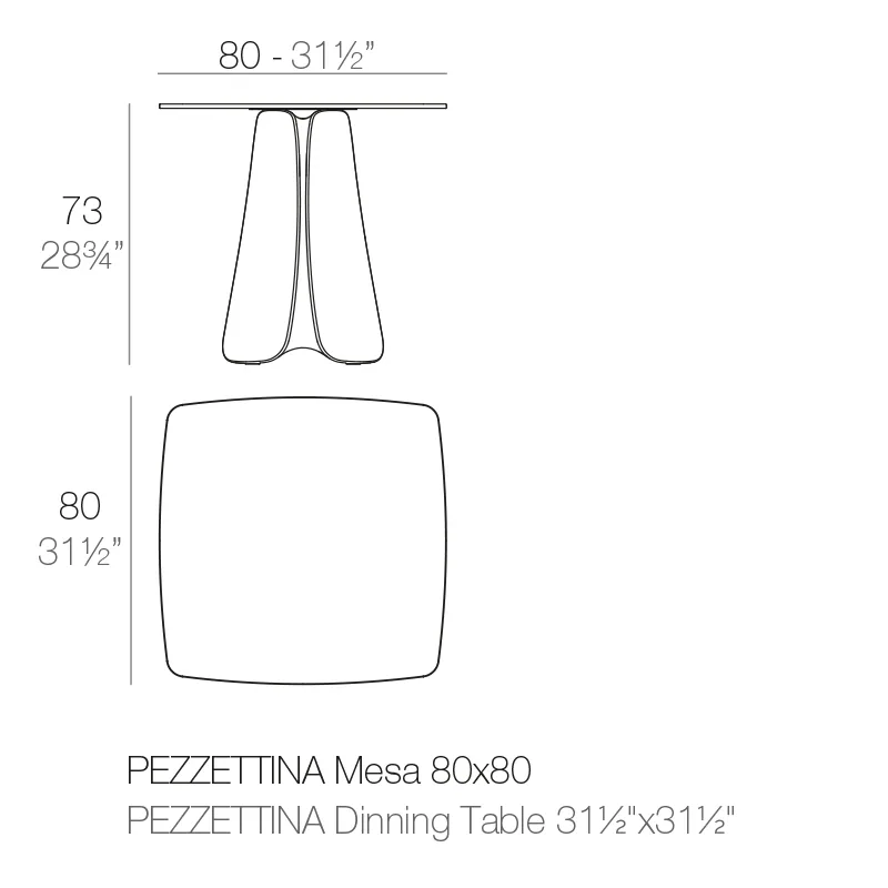 Pezzettina – table de repas, vue 6