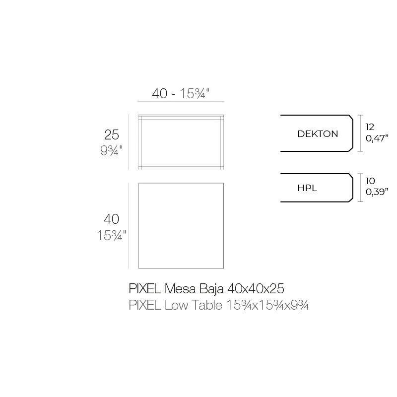 Pixel – table basse, vue 2