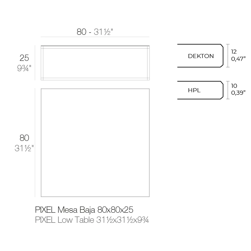 Pixel – table basse, vue 4