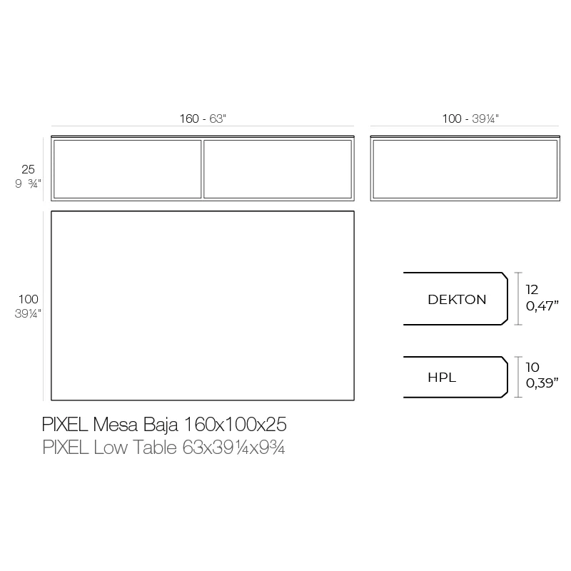 Pixel – table basse, vue 6
