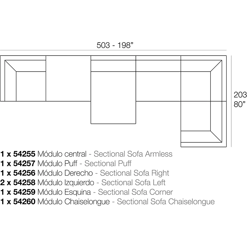 Canapé modulaire Pixel, vue 6