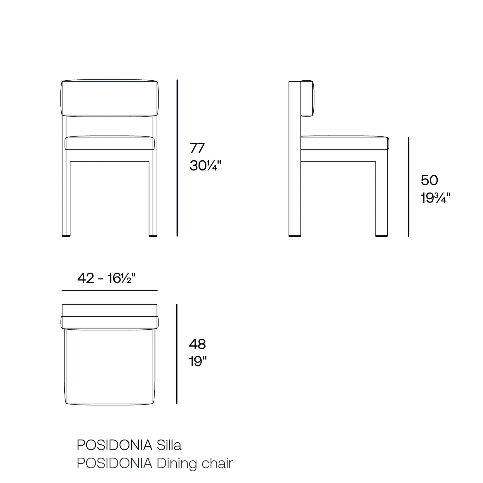 Chaise posidonia, vue 3