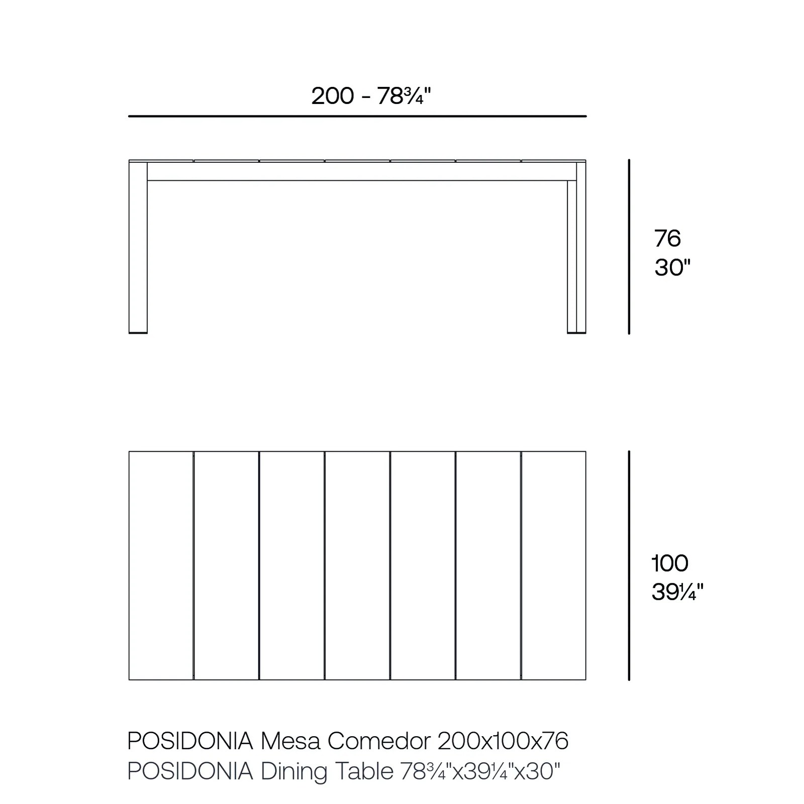 Posidonia – tables de repas, vue 2