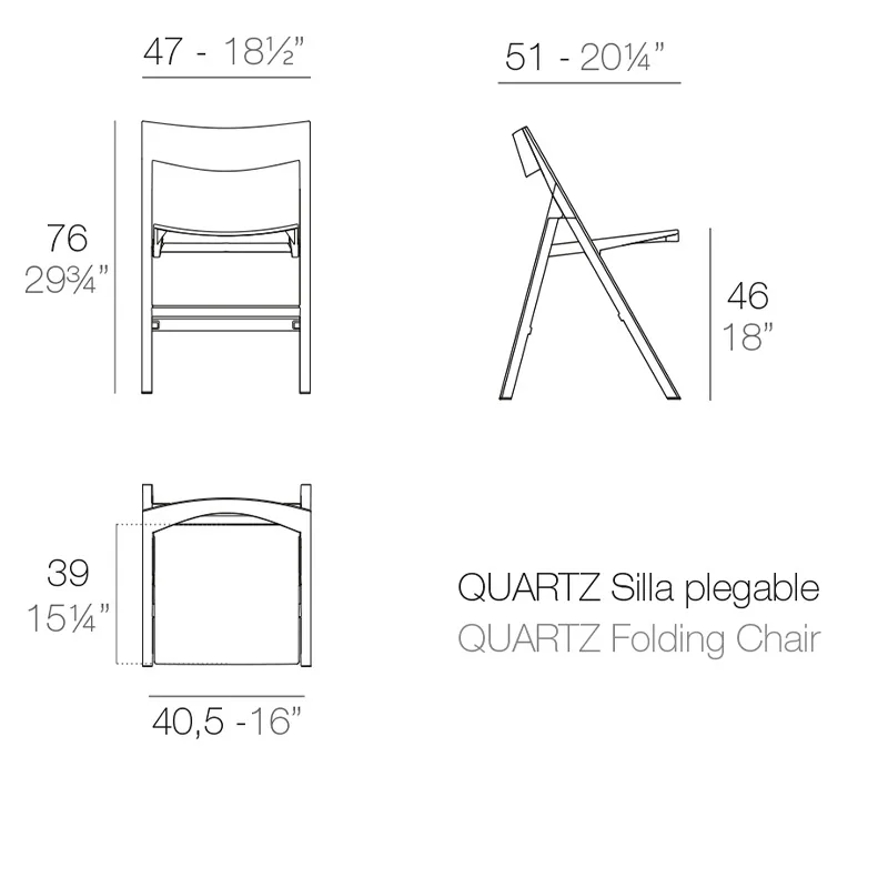 Chaise Quartz pliante, vue 5