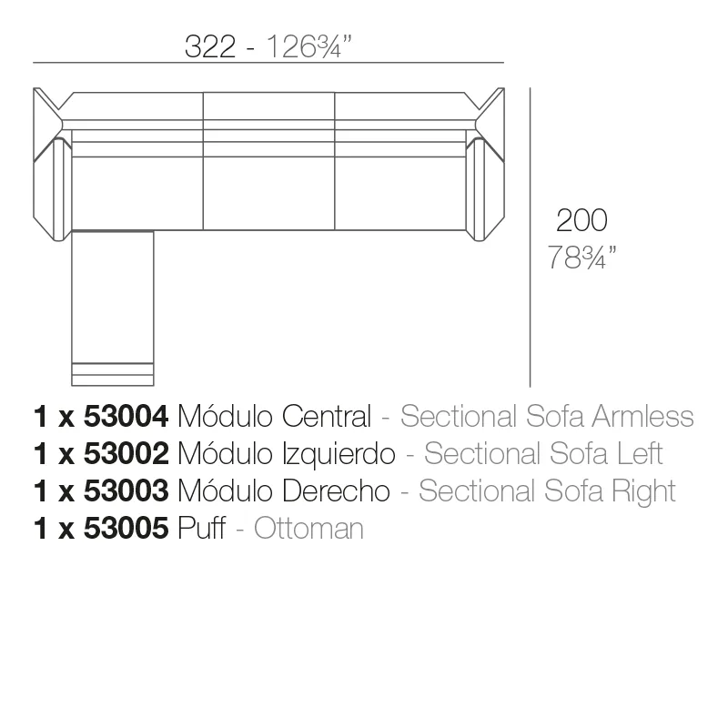 Canapé modulaire Rest, vue 6