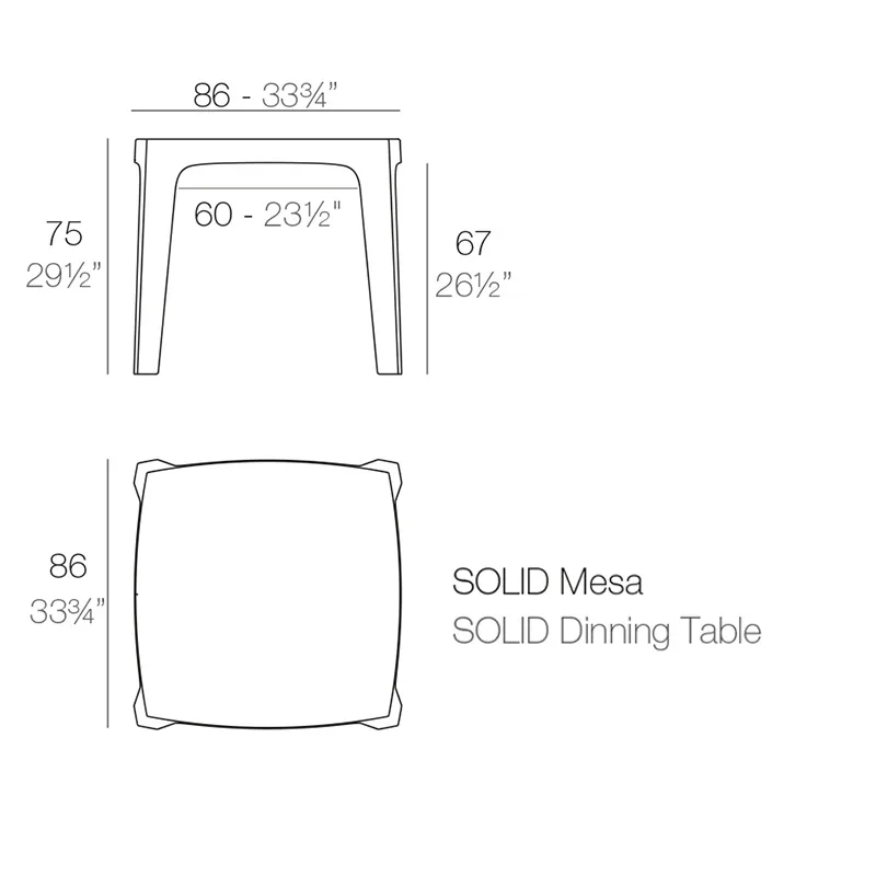 Solid table, vue 6