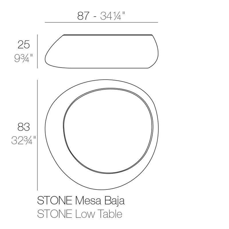 Stone – table basse, vue 6