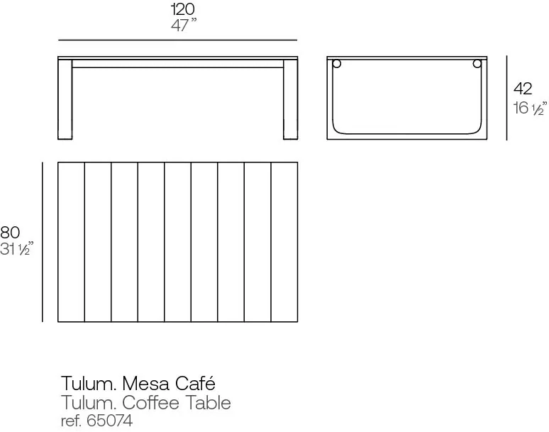 Tulum – table basse, vue 4