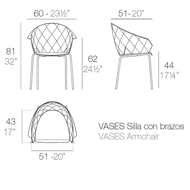 Fauteuil Vases, vue 4