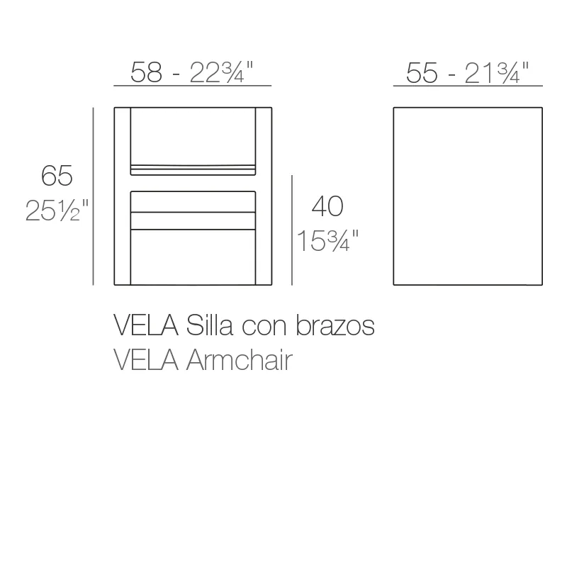 Fauteuil Vela, vue 6