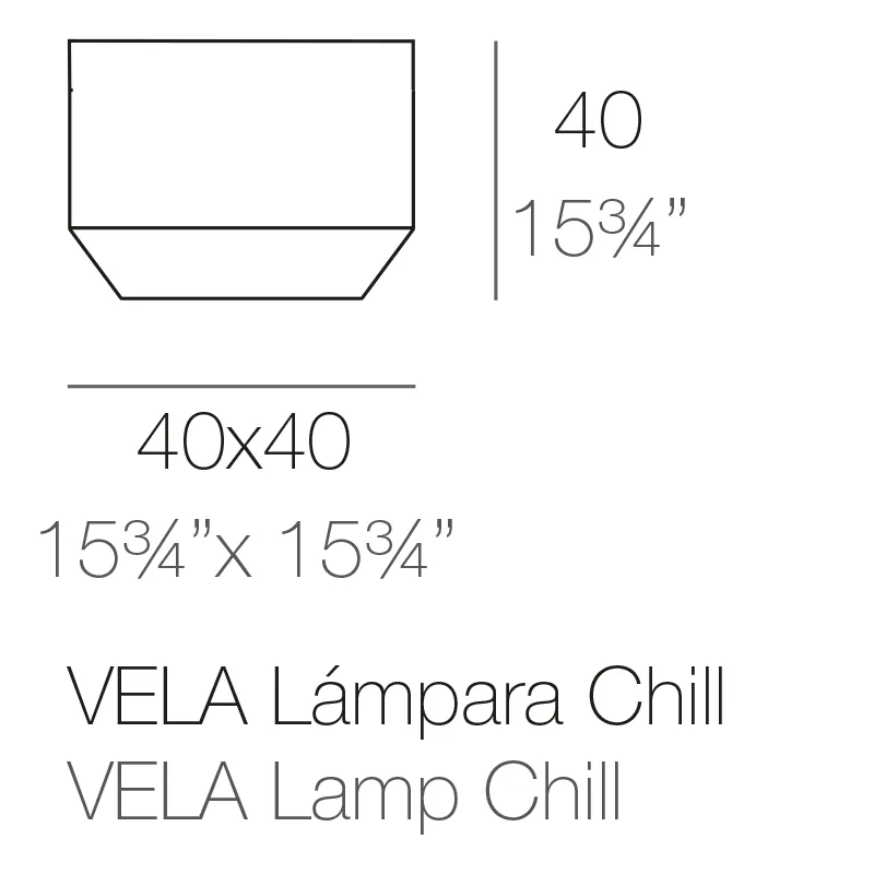 Lampe cube Vela Chill, vue 2