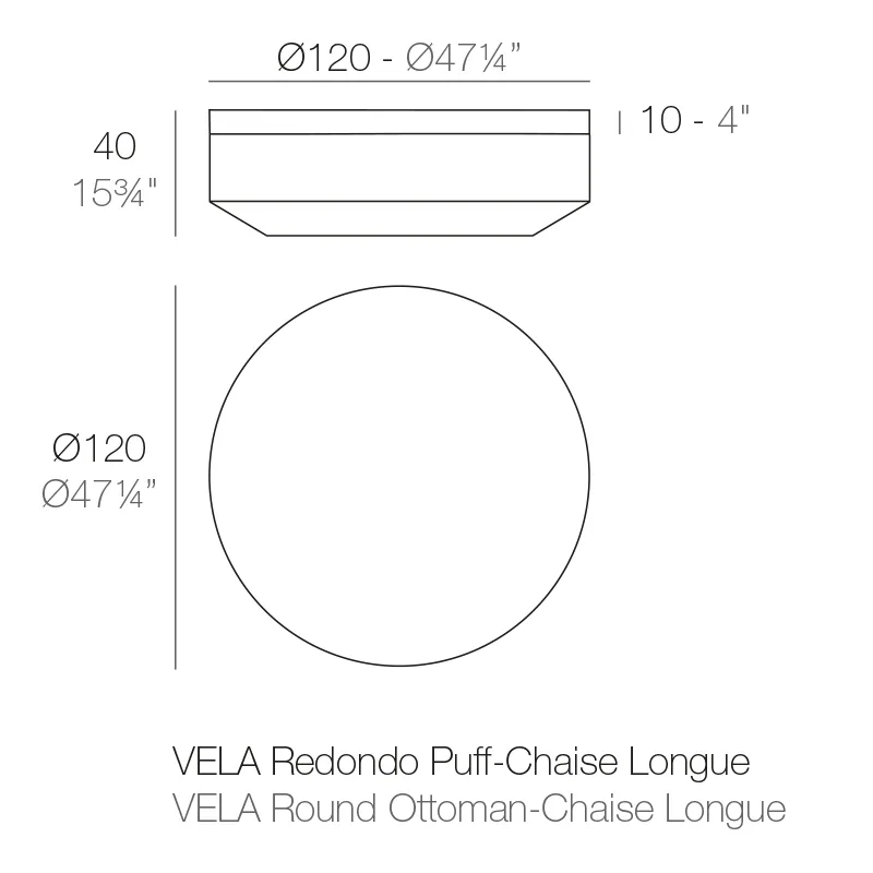 Pouf rond Vela, vue 5