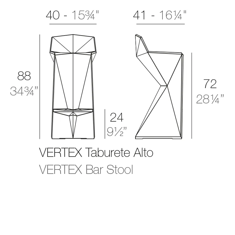 Tabouret Vertex bar, vue 6